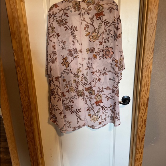 Floral Sheer Kimono Cardigan Maurice Women Size 0/1X - Picture 6 of 7